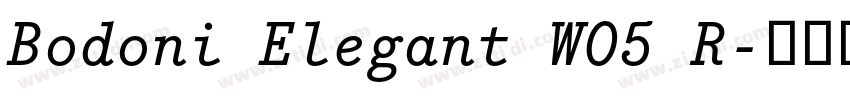 Bodoni Elegant W05 R字体转换